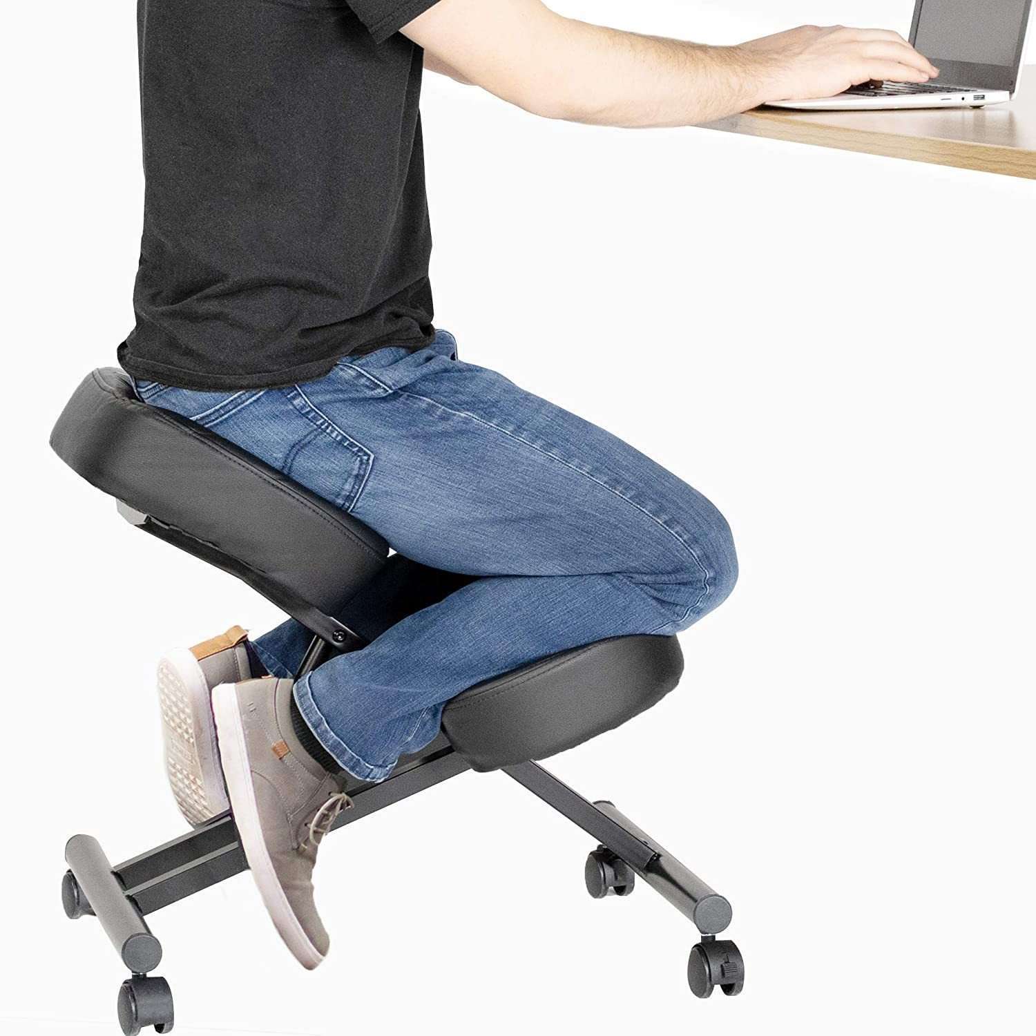 Adjustable Ergonomic Kneeling Chair with Back Support