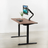 VIVO Electric 60” x 24” Standing Desk, Dark Walnut Tabletop Black Frame, DESK-KIT-1B6D