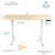 UpliftOffice.com VIVO Electric 60” x 24” Standing Desk Light Wood Top White Frame w/ Memory Pad, DESK-KIT-1W6C, desk,VIVO