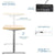 UpliftOffice.com VIVO Electric 60” x 24” Standing Desk Light Wood Top White Frame w/ Memory Pad, DESK-KIT-1W6C, desk,VIVO