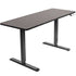 VIVO Espresso Table Top, Black Frame 60" x 24" Electric Height-Adjustable Standing Desk, DESK-KIT-1B6E