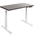 VIVO Espresso Table Top, White Frame 43" x 24" Electric Height-Adjustable Standing Desk, DESK-KIT-1W4E