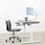 UpliftOffice.com VIVO Espresso Table Top, White Frame 43