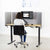 UpliftOffice.com VIVO Gray 60” and 2x24” Clamp-on Desk Privacy Panels, PP-3-V108G, accessories,VIVO