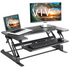 VIVO DESK-V000B Height-Adjustable Standing Desk Monitor Riser Tabletop Sit to Stand, Black