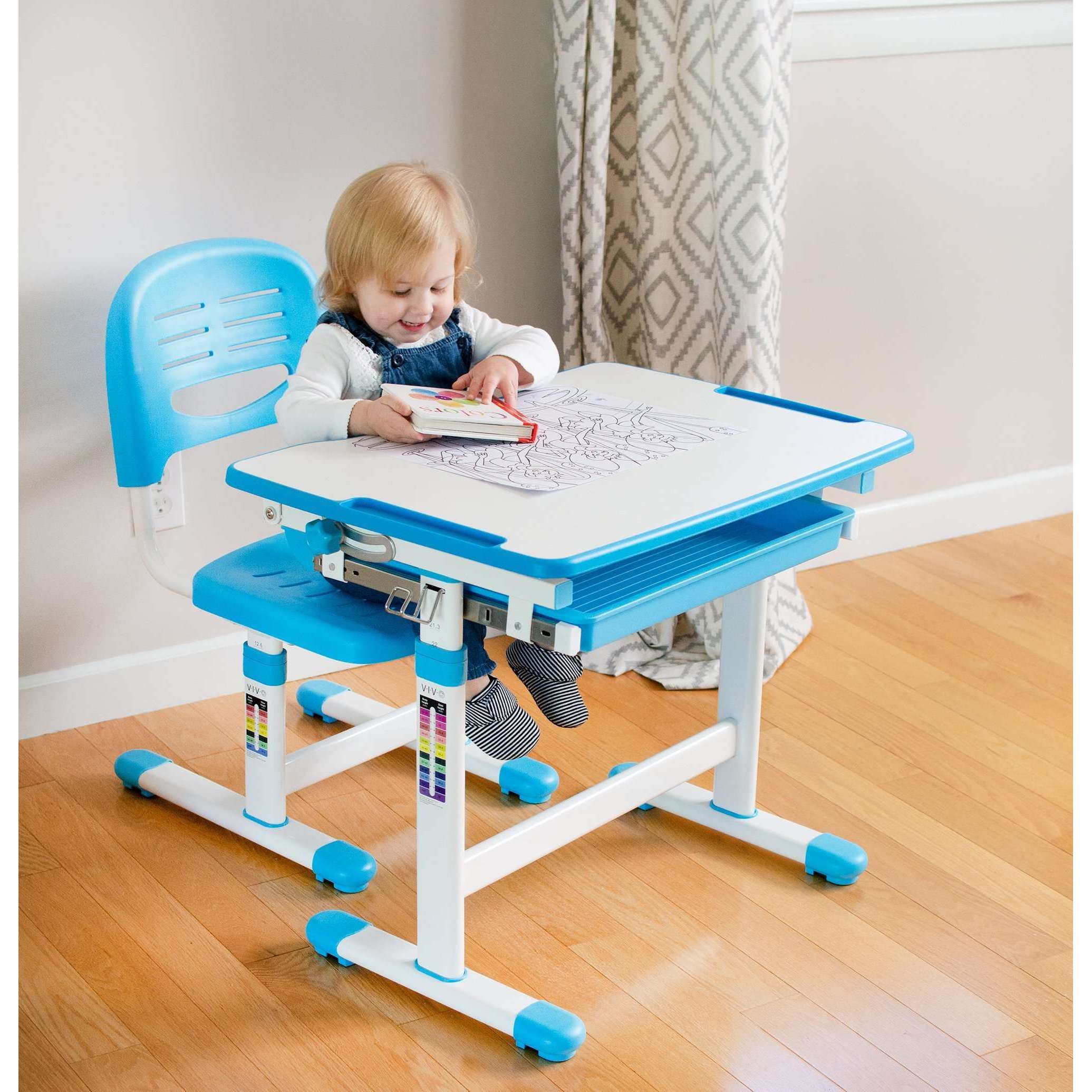 Wayfair Adjustable Desk Kids Qaba Height Adjustable Kids School
