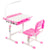 UpliftOffice.com VIVO Kids’ Height-Adjustable Desk & Chair w/ LED Lamp, DESK-V303B/V303P/303G, Pink,desk,VIVO