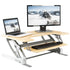 VIVO Light Wood / White 36" Desk Riser,  DESK-V000VA