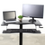 UpliftOffice.com VIVO Black Manual Crank Height-Adjustable Dual Platform Standing Desk with Base, DESK-V111VM, desk,VIVO