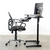 UpliftOffice.com VIVO Black Manual Crank Height-Adjustable Dual Platform Standing Desk with Base, DESK-V111VM, desk,VIVO