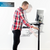 UpliftOffice.com VIVO Black Manual Crank Height-Adjustable Dual Platform Standing Desk with Base, DESK-V111VM, desk,VIVO