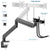 UpliftOffice.com VIVO Pneumatic Arm Dual Monitor Desk Mount with Pull Handle, STAND-V101G2, accessories,VIVO