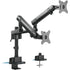 VIVO Pneumatic Arm Dual Monitor Desk Mount with USB for monitors up to 32", STAND-V102BDU