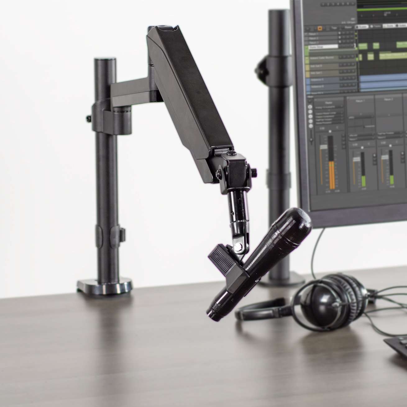 thumbnail image 2 of LIVIVO Adjustable Microphone Arm Stand - Desktop Mic Mount For Streaming & Recording 2 of 13