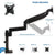 UpmostOffice.com VIVO Pneumatic Arm Single Monitor Desk Mount with USB, STAND-V101GTU adjustability