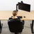 UpmostOffice.com VIVO Pneumatic Arm Single Monitor Desk Mount with USB, STAND-V101GTU top view with monitor