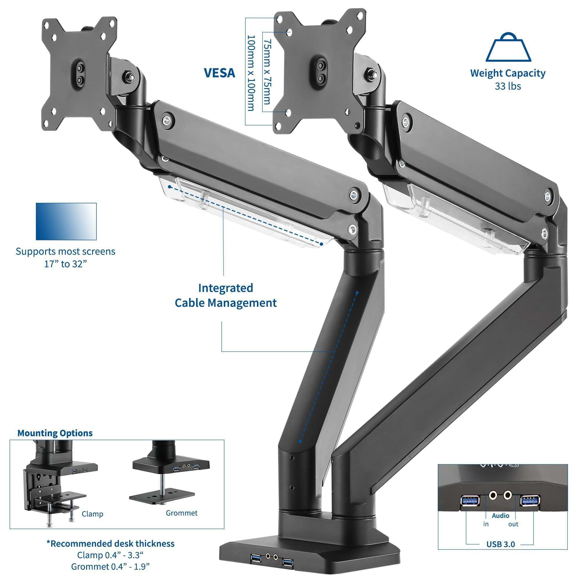 Balanced Monitor Arm - Dual