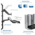 UpliftOffice.com VIVO Sit-to-Stand Single Monitor Wall Mount Workstation, STAND-SIT1BW, accessories,VIVO