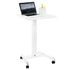 VIVO White 24" Pneumatic Mobile Workstation, CART-V00LW