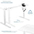 VIVO Black Electric Height-Adjustable Standing Desk Frame Base, DESK-V101EB, DESK-V101EW