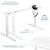 UpliftOffice.com VIVO White Electric Single Motor Adjustable StandUp Desk Frame Base, DESK-V101EW, Desk Frame,VIVO