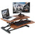 UpmostOffice.com VIVO Wood-Colored Height-Adjustable Standing Desk Converter Sit-Stand Riser, DESK-V000KA