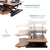 UpliftOffice.com VIVO Wood-Colored Height-Adjustable Standing Desk Converter Sit-Stand Riser, DESK-V000KA, Desk Riser,VIVO